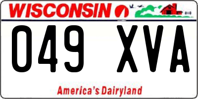 WI license plate 049XVA