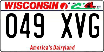 WI license plate 049XVG