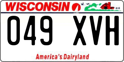 WI license plate 049XVH