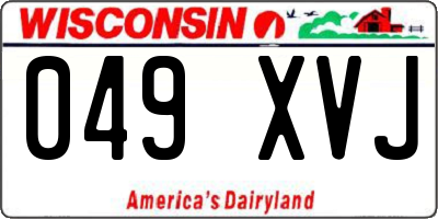WI license plate 049XVJ
