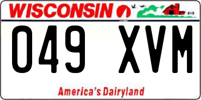 WI license plate 049XVM