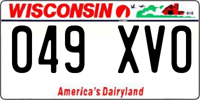 WI license plate 049XVO