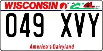WI license plate 049XVY