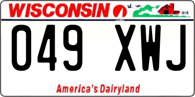 WI license plate 049XWJ