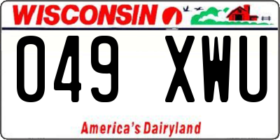 WI license plate 049XWU