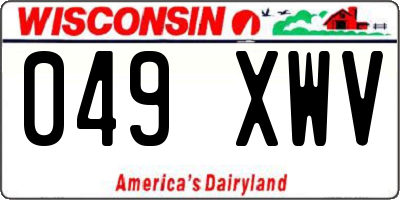 WI license plate 049XWV