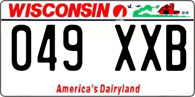 WI license plate 049XXB
