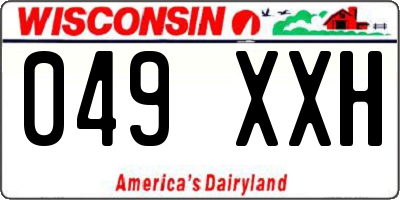 WI license plate 049XXH