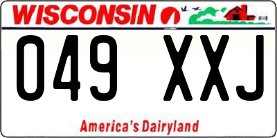 WI license plate 049XXJ