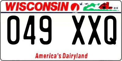 WI license plate 049XXQ