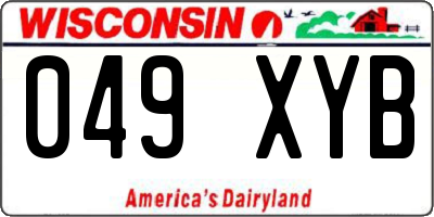 WI license plate 049XYB
