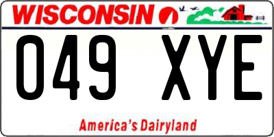 WI license plate 049XYE