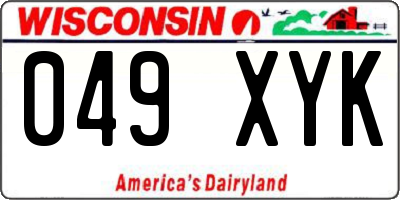 WI license plate 049XYK