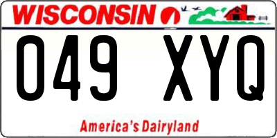 WI license plate 049XYQ