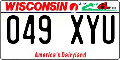 WI license plate 049XYU