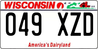 WI license plate 049XZD