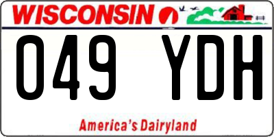 WI license plate 049YDH