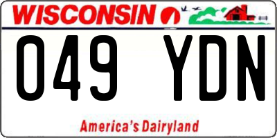 WI license plate 049YDN