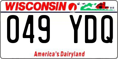 WI license plate 049YDQ