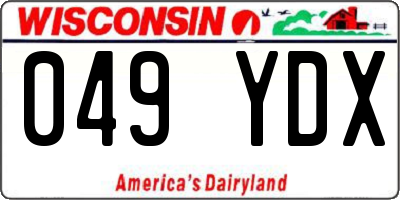 WI license plate 049YDX