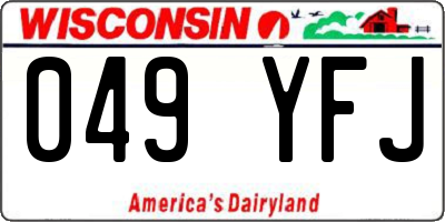 WI license plate 049YFJ