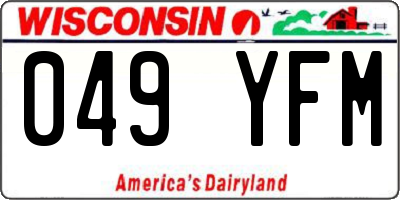 WI license plate 049YFM