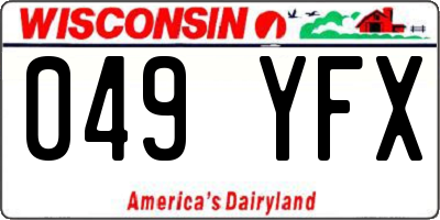 WI license plate 049YFX