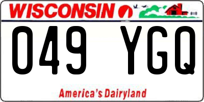WI license plate 049YGQ