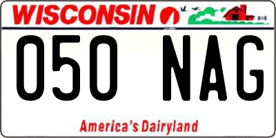 WI license plate 050NAG