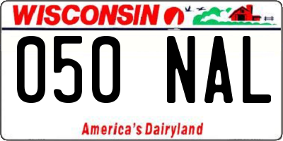 WI license plate 050NAL