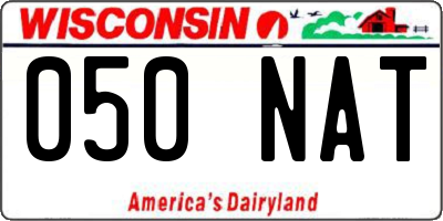 WI license plate 050NAT