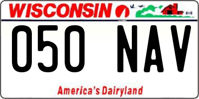 WI license plate 050NAV