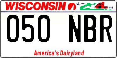 WI license plate 050NBR