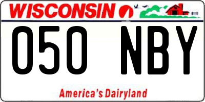 WI license plate 050NBY