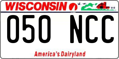 WI license plate 050NCC