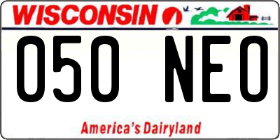 WI license plate 050NEO