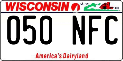 WI license plate 050NFC