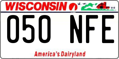 WI license plate 050NFE