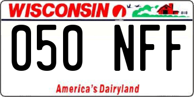 WI license plate 050NFF