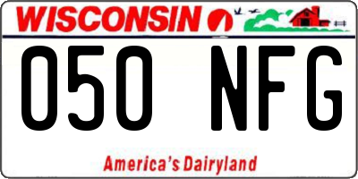 WI license plate 050NFG