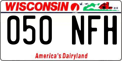 WI license plate 050NFH