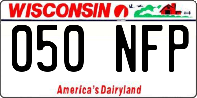 WI license plate 050NFP