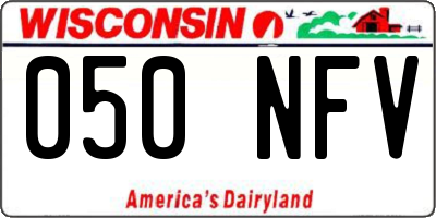 WI license plate 050NFV