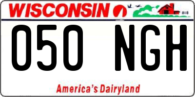 WI license plate 050NGH