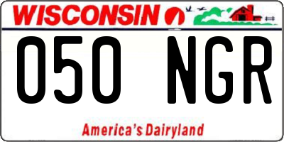 WI license plate 050NGR