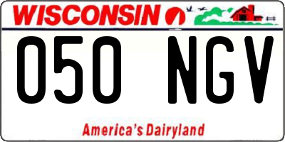 WI license plate 050NGV