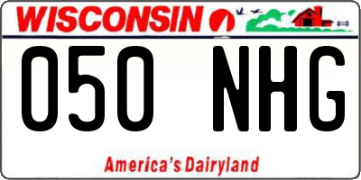 WI license plate 050NHG