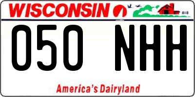 WI license plate 050NHH