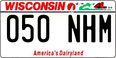 WI license plate 050NHM