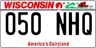 WI license plate 050NHQ